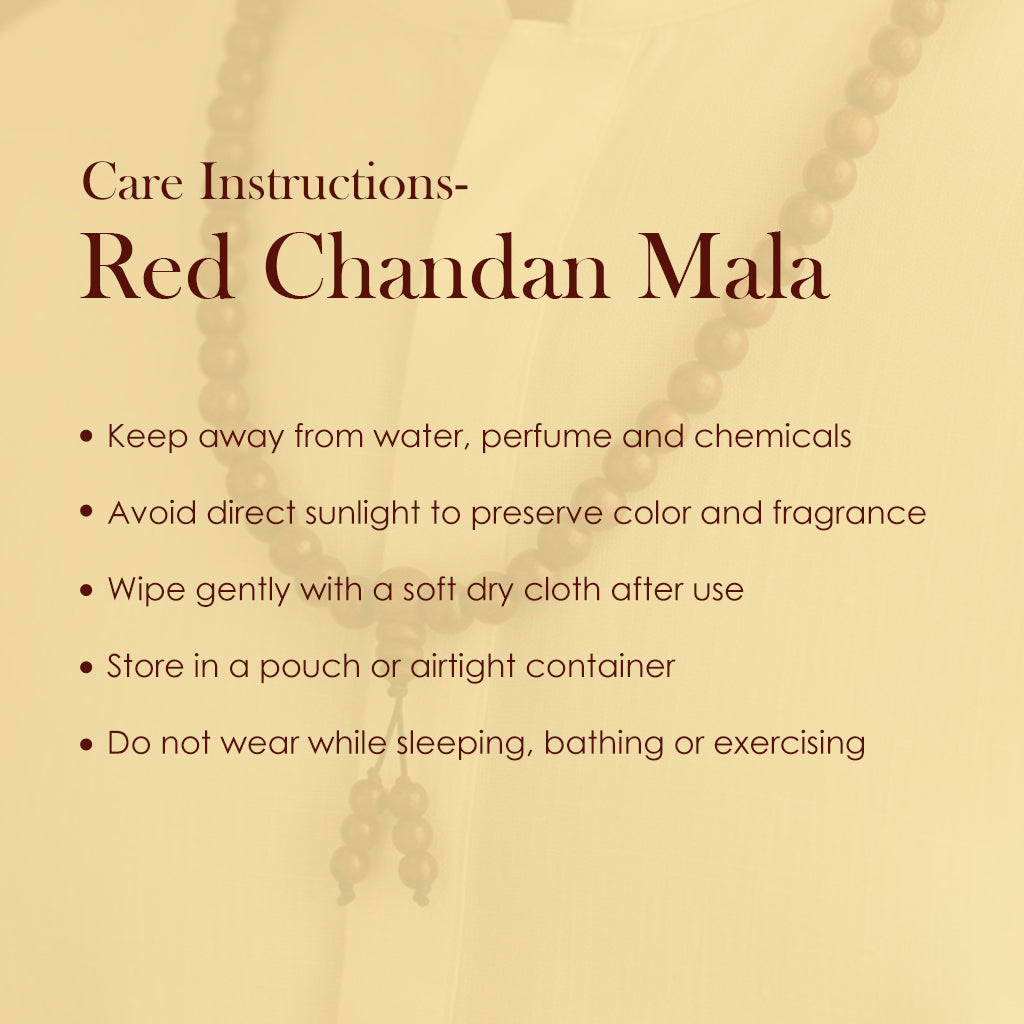 Certified 100% Original Authentic Pure Red Sandalwood Jap Mala (Andhra Pradesh)