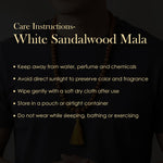 Certified 8-9mm 100% Original Authentic Mysore White Sandalwood (Chandan) yellow thread Jap Mala