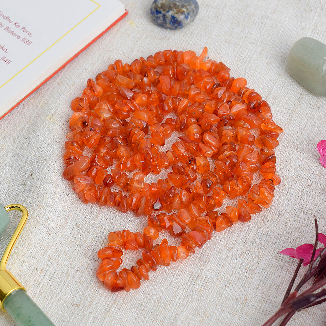 Carnelian Crystal Necklace - Chakra Healing & Vitality Boost