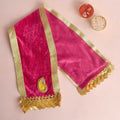 Charming pink Angvastra Patka Dupatta available in 13, 15, and 22 inches, ideal for traditional rituals, spiritual ceremonies, and festive wear. India’s Largest Pooja Accessories Brand – www.satvikstore.in