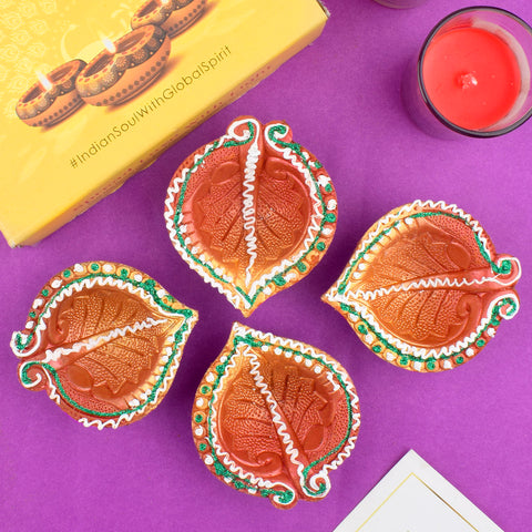 Clay Creations Enchanting Diyas | India’s Largest Pooja Accessories Brand – www.satvikstore.in