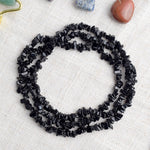 Black Onyx Crystal Necklace for Chakra Healing & Protection