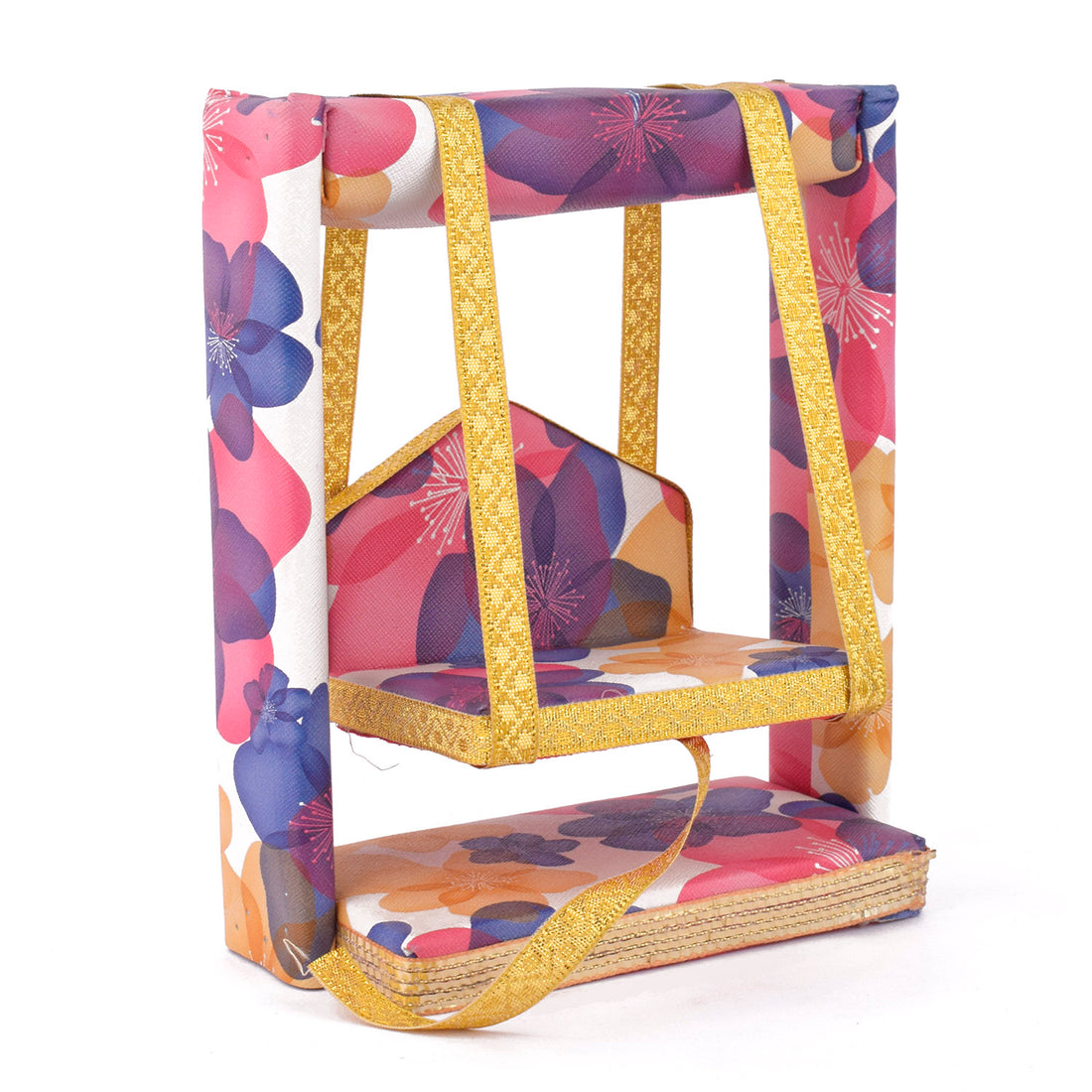 Divine Laddu Gopal Jhula with Floral Print
