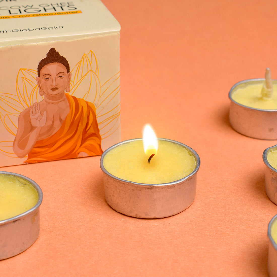 Tibetan Buddhist Butter/ Pure Cow Ghee Tea Light