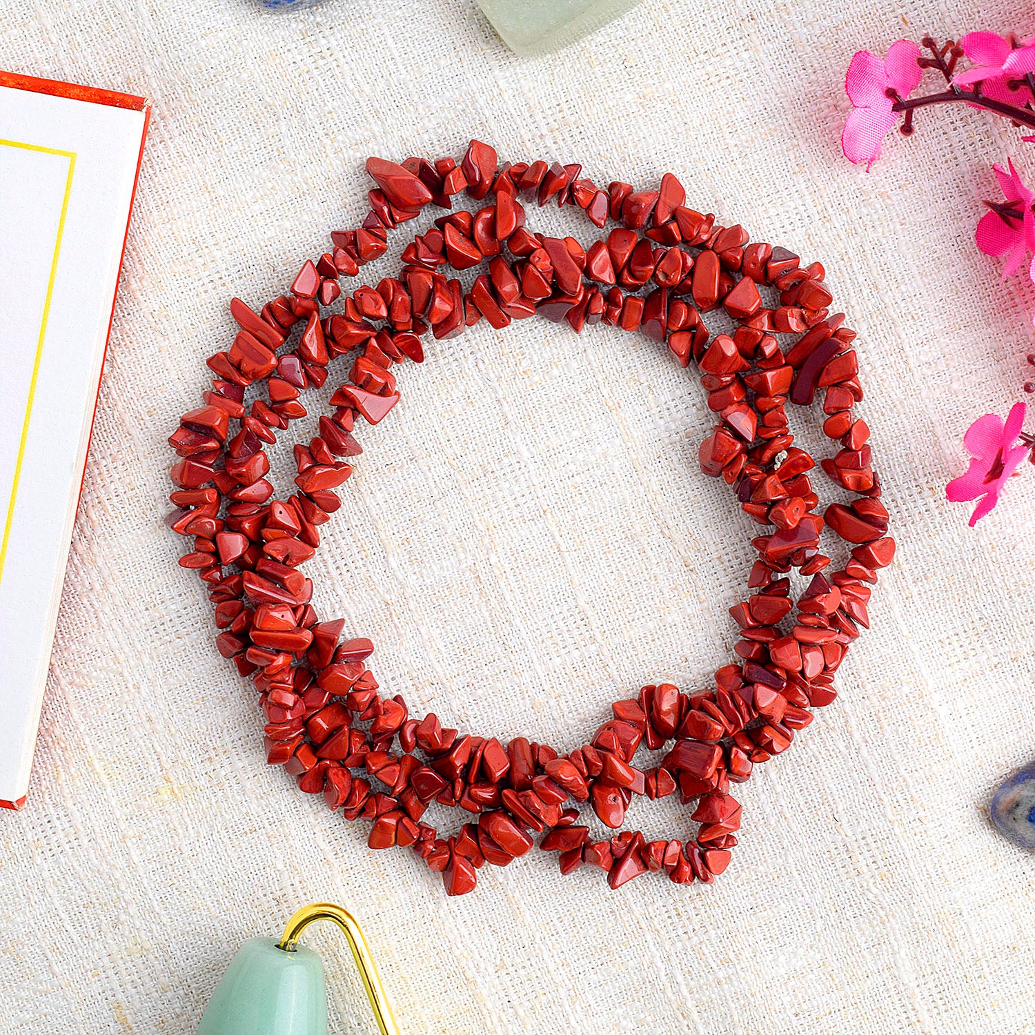 Red Jasper Crystal Necklace for Chakra Healing - Main Image
