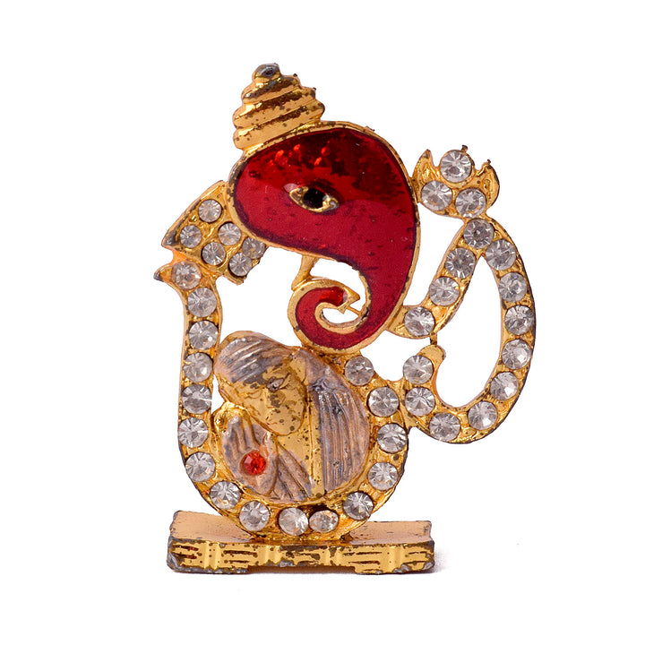Om with Ganesh and Sai Baba Puja Store Online Pooja Items Online Puja Samagri Pooja Store near me www.satvikstore.in