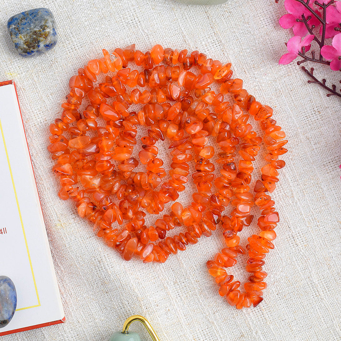Carnelian Crystal Necklace - Chakra Healing & Vitality Boost