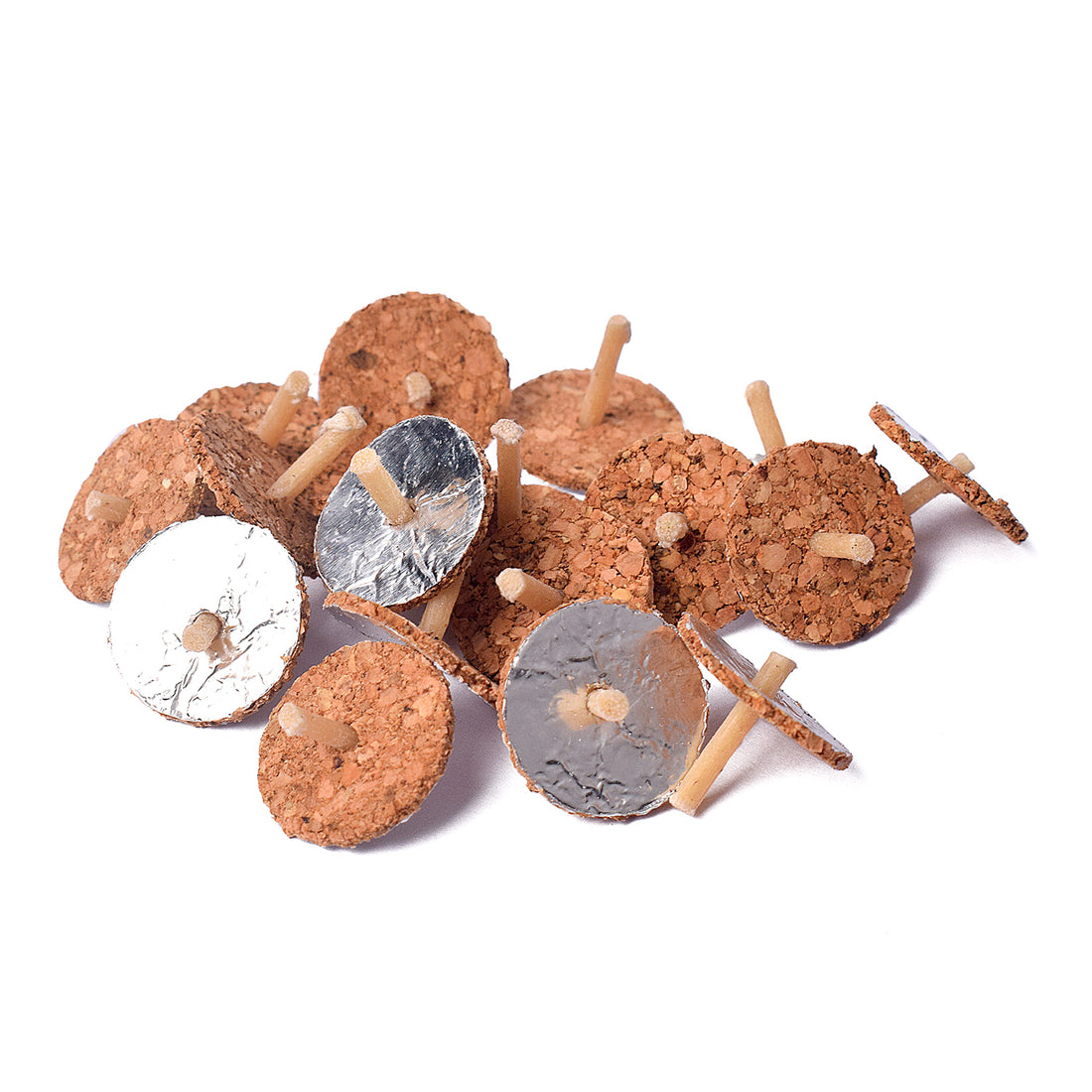SATVIK 100 Pc Round Floating Wicks for Oil Cups with Cork Disc Holders