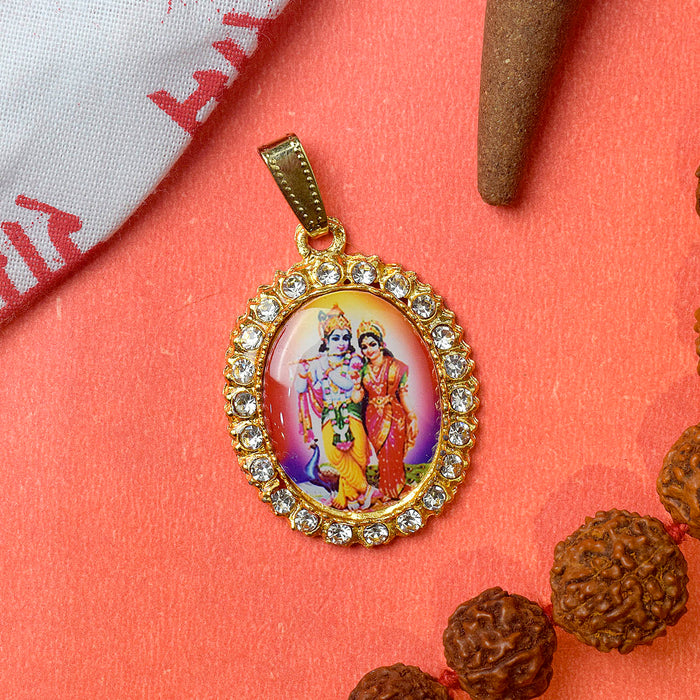 Infinite Love: Radha Krishna Locket of Affection