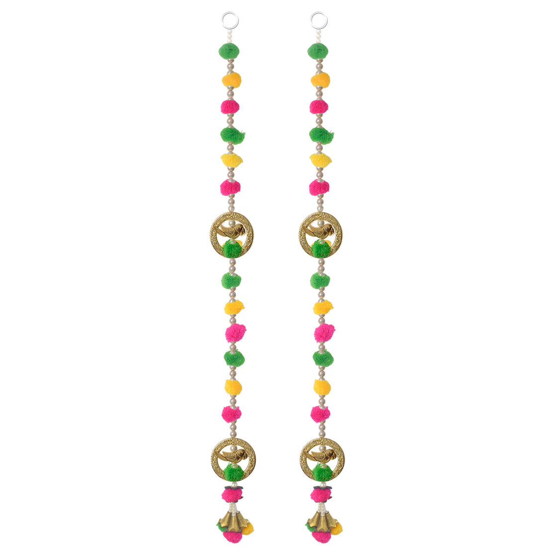Parrot Design Wall Hanging with Pom-Poms