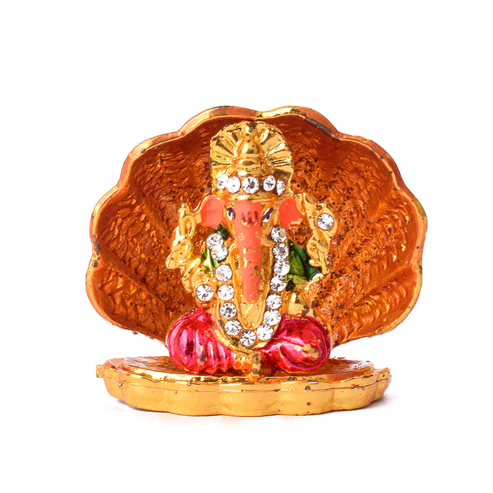 Ganesh Sea Shell Design Idol Puja Store Online Pooja Items Online Puja Samagri Pooja Store near me www.satvikstore.in
