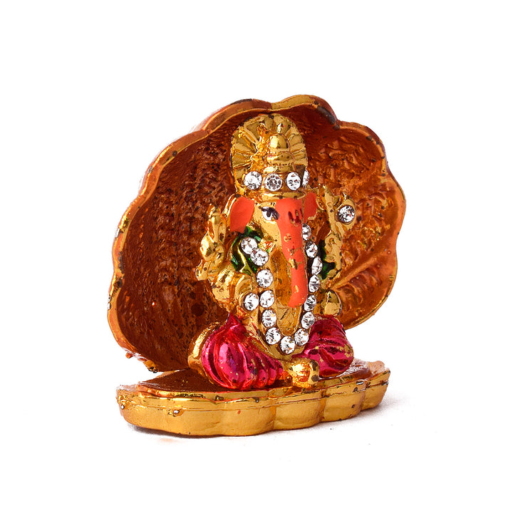 Ganesh Sea Shell Design Idol Puja Store Online Pooja Items Online Puja Samagri Pooja Store near me www.satvikstore.in