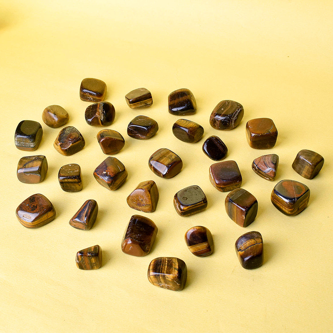 Natural Tiger Eye Tumble Stone for Reiki Healing & Protection