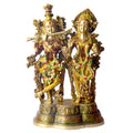This Stunning Radha Krishna Brass Idol beautifully captures the divine love and grace of Radha and Krishna. Crafted from high-quality brass with intricate detailing, it exudes elegance and spiritual charm. Perfect for adorning your home, temple, or gifting to loved ones, this idol serves as a symbol of eternal love, peace, and devotion.