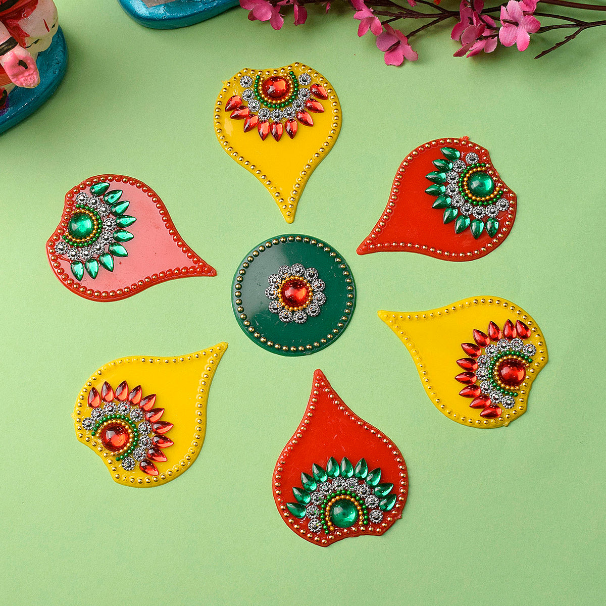 Buy Rangoli Harmony: Transformative Sticker Designs | Satvikstore.in ...
