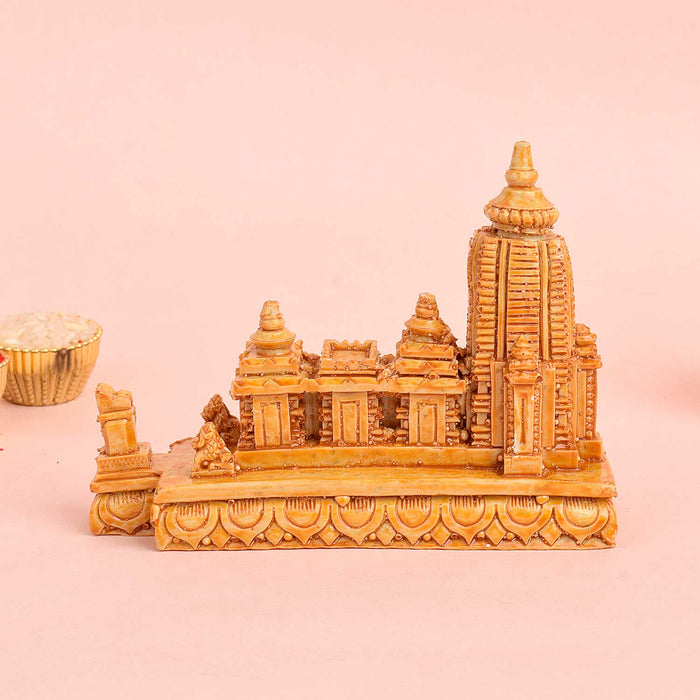 Colorful Jagannath Puri Lotus Base Idol with Wooden Temple Design. India’s Largest Pooja Accessories Brand - www.satvikstore.in
