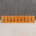 Handcrafted wooden wall décor of Lord Vishnu’s 10 avatars – Dasavatharam – with detailed carving, perfect for pooja rooms, home temples, or spiritual wall displays. India’s Largest Pooja Accessories Brand - www.satvikstore.in

