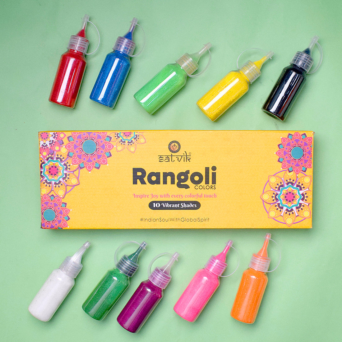 Rangoli Colors (10 Pc Bottle Pack)
