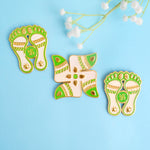 Joyful Lights Green and White Stickers set of 3