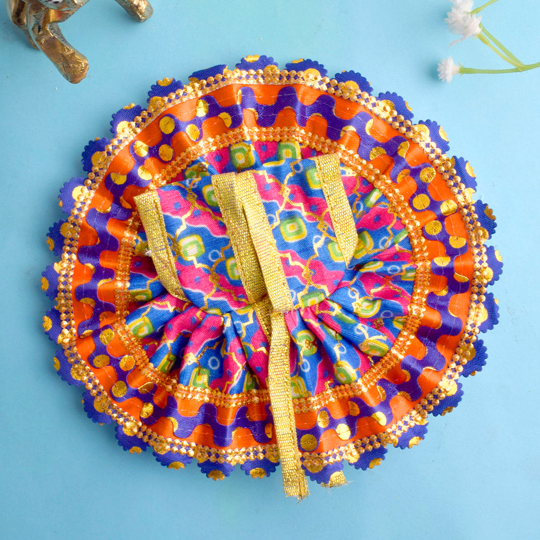 Multicoloured Striped Laddu Gopal Dress