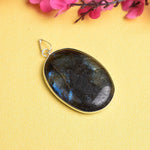 Labradorite Oval Shape Crystal Stone Pendant