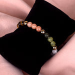 Dhan Vridhi Natural Stone Beaded Bracelet Spiritual Prosperity Wear
