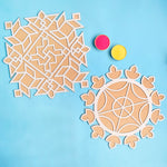 2 Pc Rangoli Pallets for Expressive Designs with Rangoli Colors