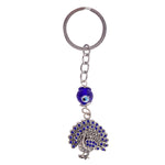 Aura Evil Eye Peacock Keychain – Good Luck & Protection
