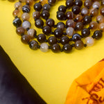 Premium Hakik Jap Mala Crystal Brown & Black
