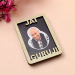 Guruji's Blessing: Vibrant Wooden Fridge Magnets for Multipurpose Home Decor