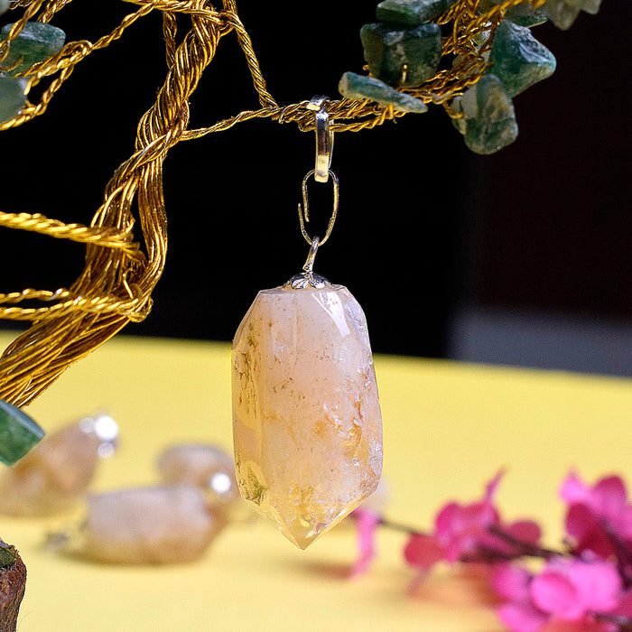 Natural Citrine Crystal Stone Pendant