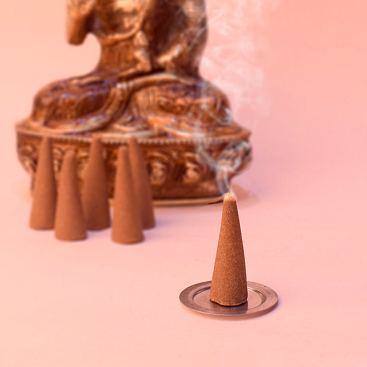 Incense Cone (French Rose) Puja Store Online Pooja Items Online Puja Samagri Pooja Store near me www.satvikstore.in