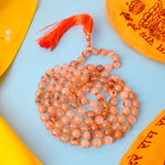 Premium Hakik Jap Mala aventurine Crystal Peach