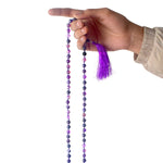 Premium Hakik Jap Mala Crystal Voilet Amethyst
