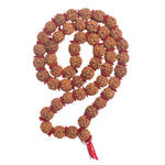 5 Mukhi Rudraksha Kantha Mala with 54 Beads Velvet Thread
