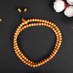 Certified 5mm 100% Original Authentic Mysore White Sandalwood (Chandan) Jap Mala