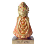 This 6.3-inch Khatu Shyam idol is a symbol of divine grace, devotion, and spiritual protection. Crafted with exquisite detail, it beautifully captures the serene expression of Lord Khatu Shyam, a revered deity known for bestowing blessings of prosperity, health, and happiness upon his devotees.