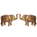 Large Brass Idol of Elephant Statue with Upward Trunk – A Symbol of Prosperity, Good Luck & Vastu Positivity for Home & Office Decor