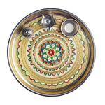 Stainless Serenity - Elegant Printed Pooja Aarti Thali Set