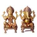 The Laxmi Ganesh colorful Murti, which is constructed of virgin-quality brass for persistent use, is a symbol of successful marriages, happiness, and tranquility in relationships. 