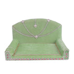Laddu Gopal's Velvet Charisma: A Sacred Singhasan - Large