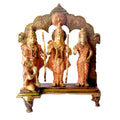 Large Brass Idol of 10.2 Inch Elegant Brass Ram Darbar Murti.Bring divine grace and positivity into your home with this beautifully crafted Brass Small Ram Darbar Idol, featuring Lord Rama, Sita, Lakshman, and Hanuman. Symbolizing love, devotion, and protection, this intricately detailed idol is perfect for enhancing your home temple, Pooja room, or spiritual décor. 