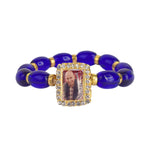 Radiant Blue & Golden Beads – Guruji Swaroop Bracelet