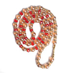 Radiant Elegance Golden Pearl Beads Mala Necklace