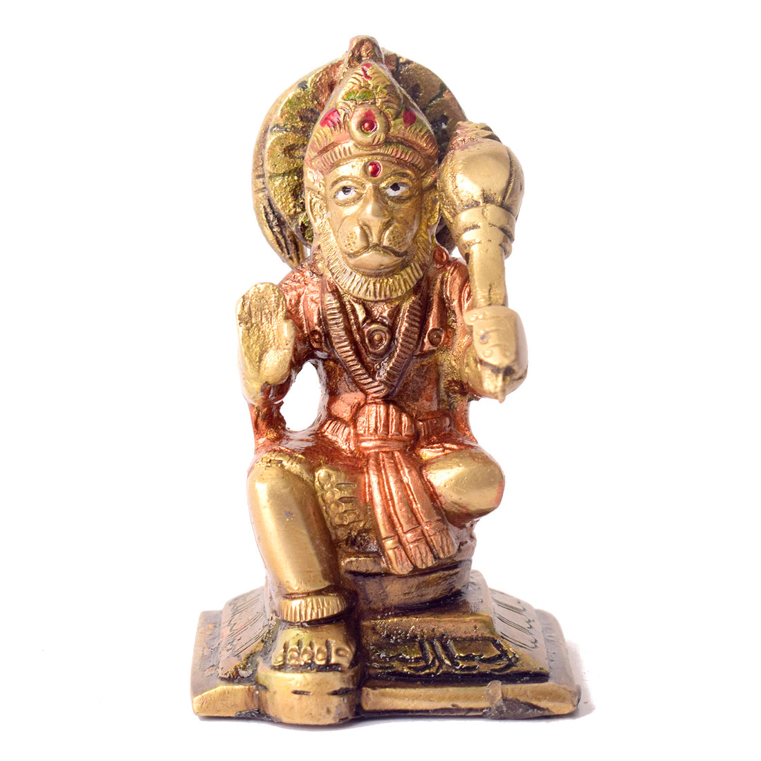 3.1 Inch Exquisite Pure Brass Hanuman Idol Statue