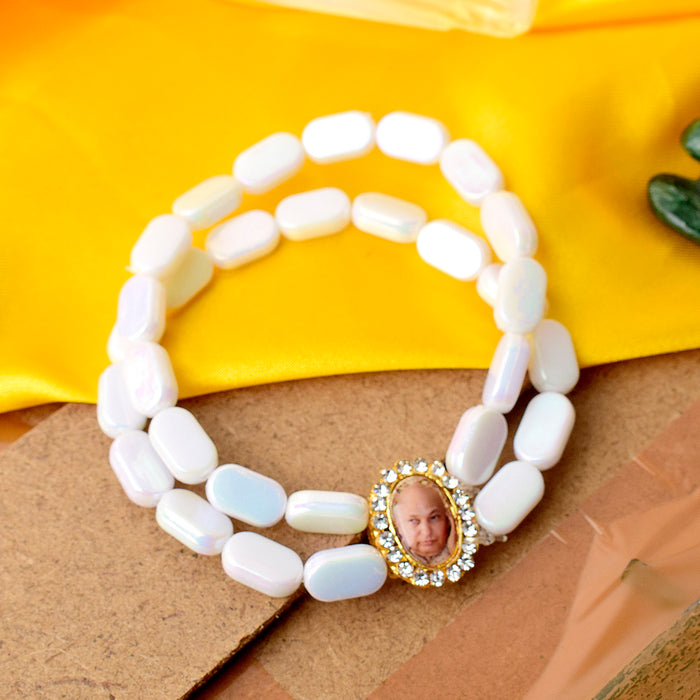 Trendy White Chip Guru Ji Bracelets
