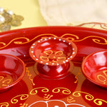 10 Inch Stainless Steel Aarti Thali Set (Ganpati Design)