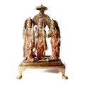  Large Brass Idol of 19.4 Inch Exquisite Brass Ram Darbar Idol. This Majestic Brass Ram Darbar Idol beautifully captures the essence of divinity and royalty. Crafted with intricate detailing, it showcases Lord Ram in a regal pose, symbolizing strength, devotion, and grace. 