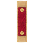 Premium Maroon Velvet Ganpati Idol Patka with Gold Medallion