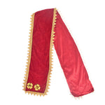 Premium Decorative Maroon Velvet Ganpati Idol Patka